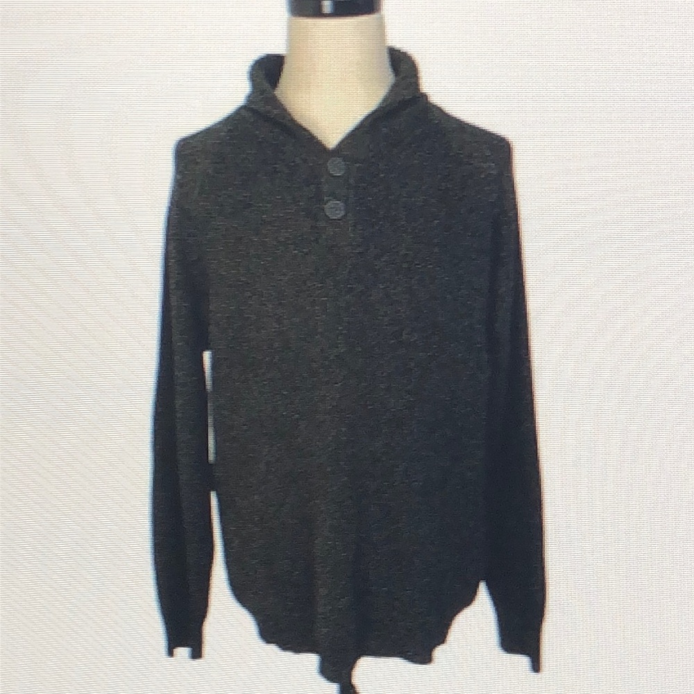 NWT Flag & Anthem Green Pullover Sweater Mens Size Medium Buttons Cozy Fisherman